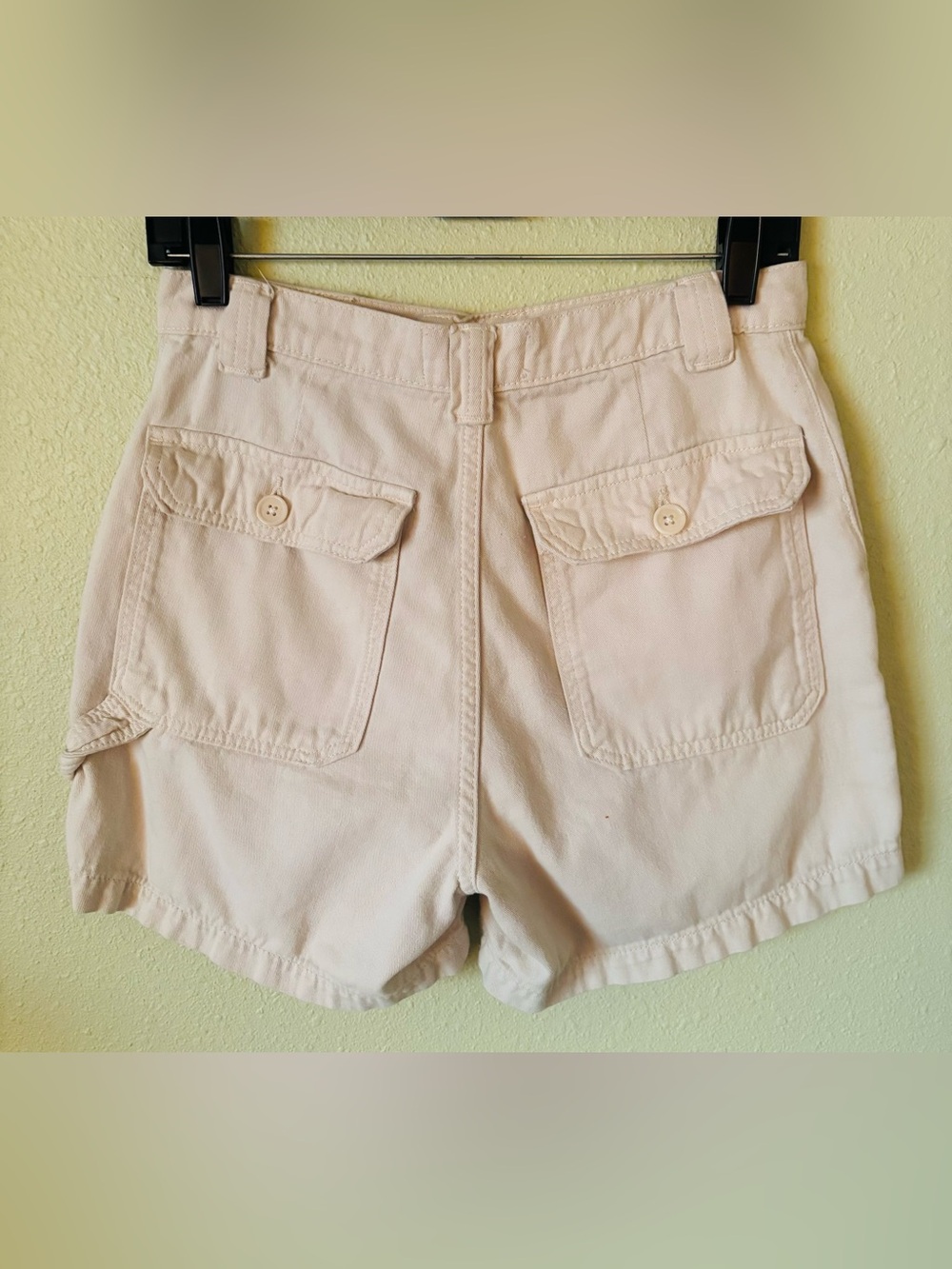 Reformation Jeans  Almond Beige Pierce Utility Shorts Size: 27 - Picture 7 of 7